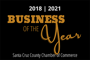 Graphic: Santa Cruz Chamber Business of the Year Award 2021 and 2018